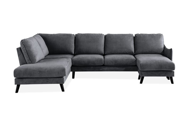 Trend Lyx U-Sofa med Divan Høyre, Mørkegrå