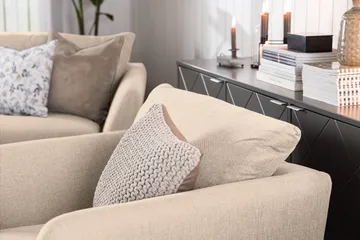 Trend Sofagruppe 3-seters + 2-seters Stoffsofa - Beige - Møbler - Sofaer - Sofagrupper