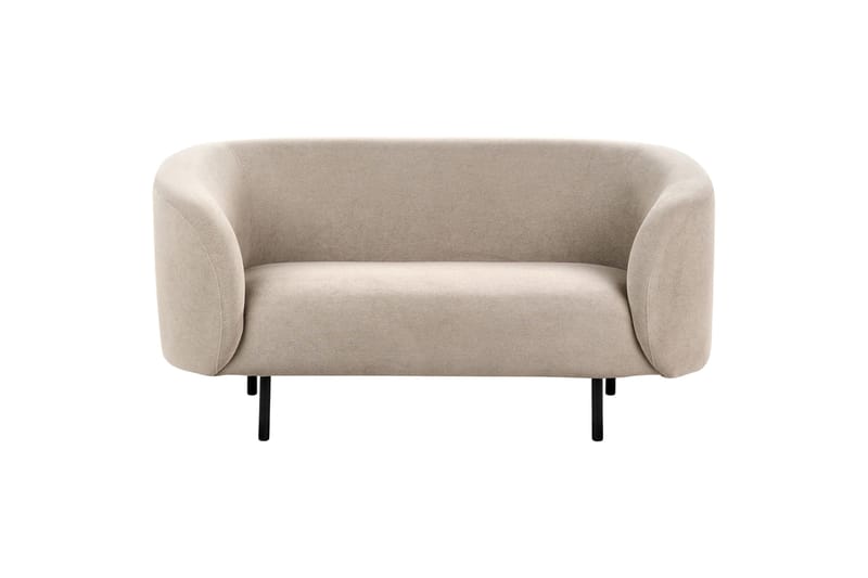 Tuka 2-seters Sofa i Stoff med Metallben, Beige|Grå|Svart