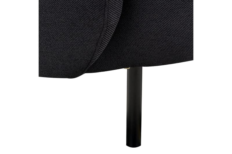 Tuka 2-seters Sofa i Stoff med Metallben - Svart - Møbler - Sofaer - 2 seter sofa