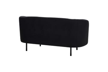 Tuka 2-seters Sofa i Stoff med Metallben - Svart - Møbler - Sofaer - 2 seter sofa
