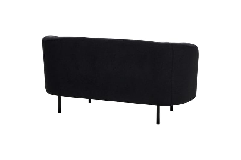 Tuka 2-seters Sofa i Stoff med Metallben - Svart - Møbler - Sofaer - 2 seter sofa