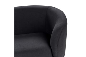 Tuka 2-seters Sofa i Stoff med Metallben - Svart - Møbler - Sofaer - 2 seter sofa