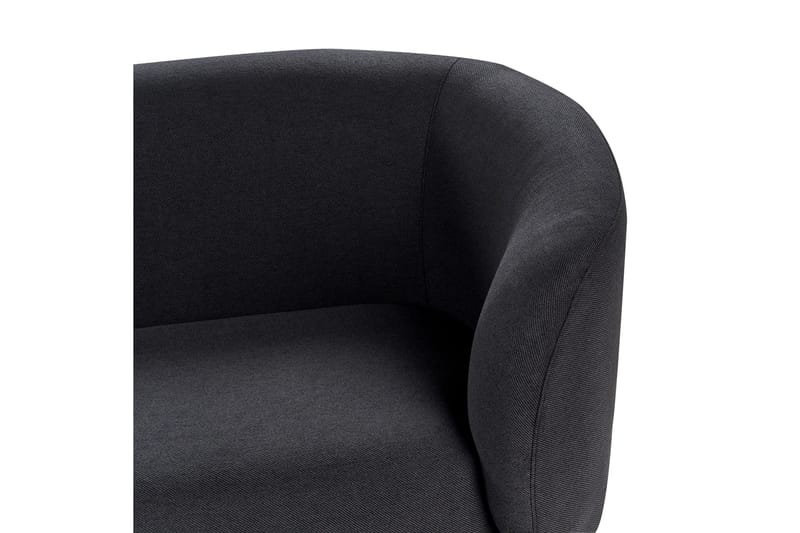 Tuka 2-seters Sofa i Stoff med Metallben - Svart - Møbler - Sofaer - 2 seter sofa
