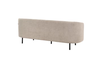 Tuka 3-seters Sofa med Avrundede Armlener i Bouclé - Beige|Grå|Svart - Møbler - Sofaer - 3 seter sofa