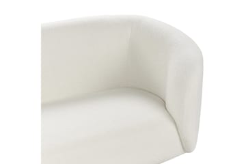Tuka 3-seters Sofa med Avrundede Armlener i Bouclé - Hvit|Svart - Møbler - Sofaer - 3 seter sofa
