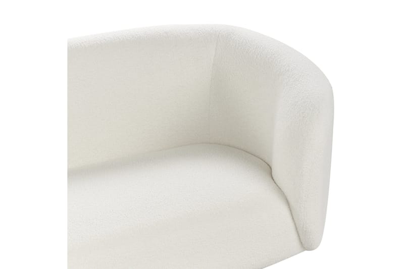 Tuka 3-seters Sofa med Avrundede Armlener i Bouclé - Hvit|Svart - Møbler - Sofaer - 3 seter sofa