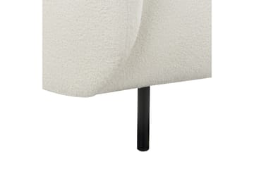 Tuka 3-seters Sofa med Avrundede Armlener i Bouclé - Hvit|Svart - Møbler - Sofaer - 3 seter sofa