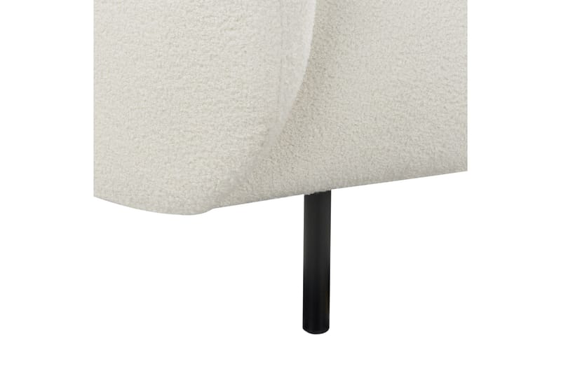 Tuka 3-seters Sofa med Avrundede Armlener i Bouclé - Hvit|Svart - Møbler - Sofaer - 3 seter sofa
