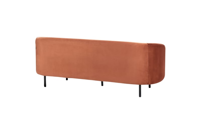 Tuka Sofa 3-seter - Svart/Oransje - Møbler - Sofaer - Fløyelssofaer