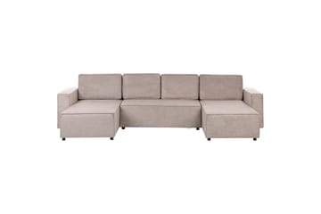 U-formad soffa Beliani Vatne Beige/svart Brown||Black