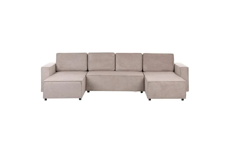 U-formad soffa Beliani Vatne Beige/svart Brown||Black