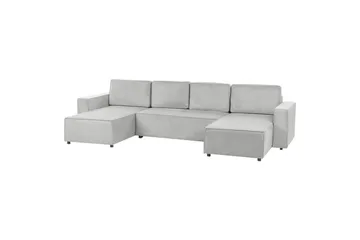 U-formad soffa Beliani Vatne Beige/svart NO_BRAND Grey||Black - Møbler - Sofaer - Sofagrupper