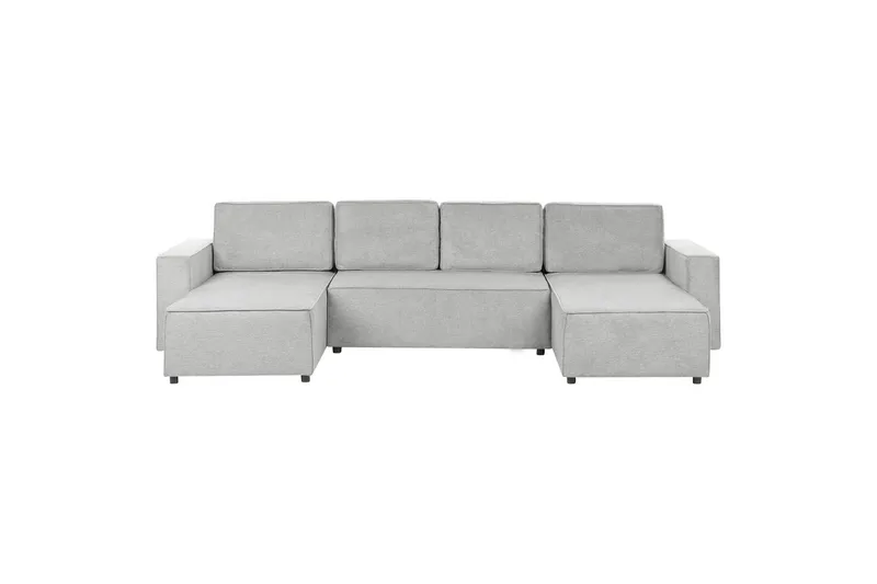 U-formad soffa Beliani Vatne Beige/svart NO_BRAND Grey||Black