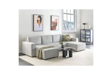 U-formad soffa Beliani Vatne Beige/svart NO_BRAND Grey||Black - Møbler - Sofaer - Sofagrupper