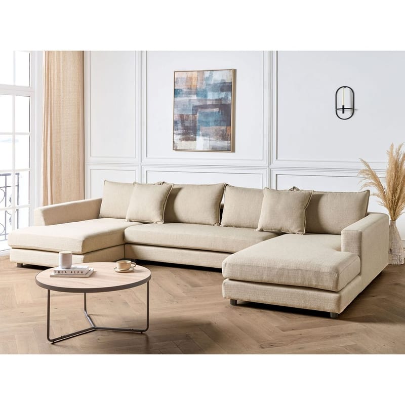 U-formet sofa Lilviken - Beige, svart - Møbler - Sofaer - Hjørnesofaer