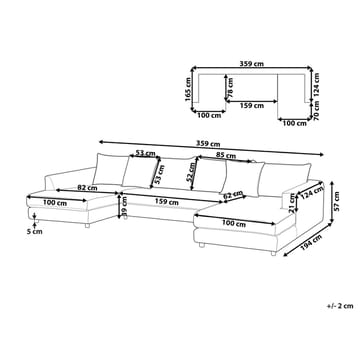 U-formet sofa Lilviken - Beige, svart - Møbler - Sofaer - Hjørnesofaer