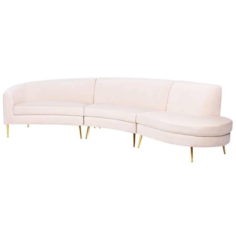 U-formet sofa Moss - Beige, Gull - Møbler - Sofaer - 4 seter sofa