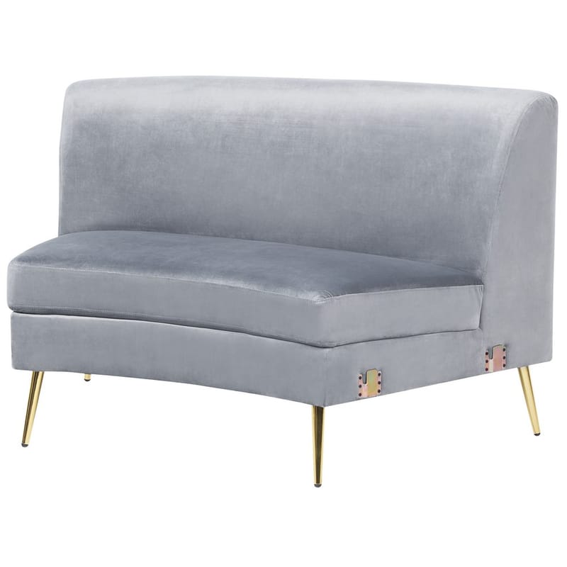 U-formet sofa Moss - Grå, Gull - Møbler - Sofaer - Fløyelssofaer