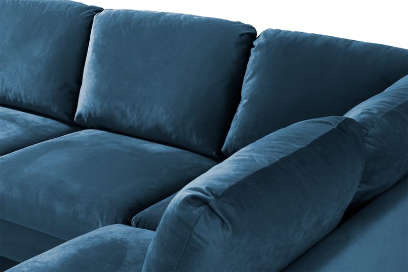 U-sofa Colt med Divan Venstre Fløyel - Midnattsblå - Fløyelssofaer - U-sofa