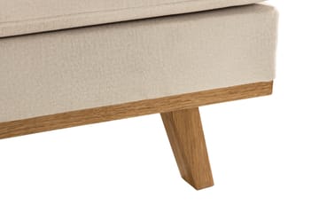 Copenhagen 5-seters Høyrevendt U-formet Large Sofa med Divan og Sjeselong i Fløyel - Beige - Møbler - Sofaer - U-sofa