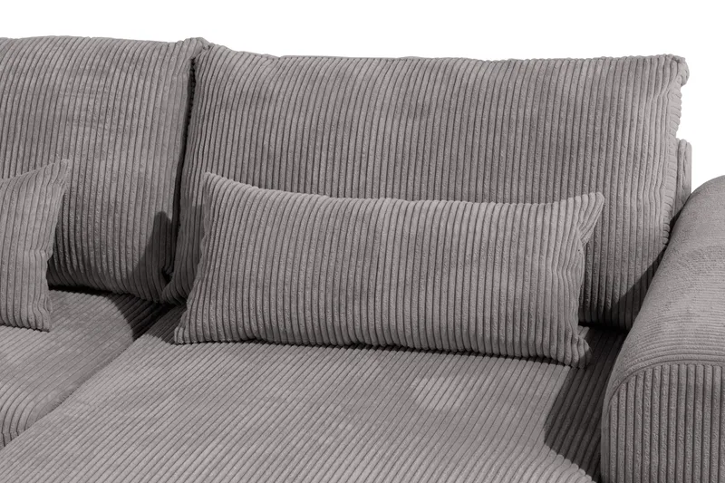 Copenhagen 5-seters Høyrevendt U-formet Large Sofa med Divan og Sjeselong i Manchester - Mørk grå - Møbler - Sofaer - U-sofa