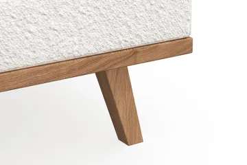 Copenhagen 5-seters Høyrevendt U-formet Sofa med Divan og Sjeselong i Bouclé - Hvit - Møbler - Sofaer - U-sofa