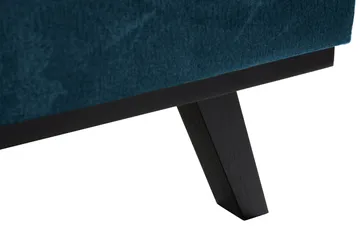 Copenhagen 5-seters Høyrevendt U-formet Sofa med Divan og Sjeselong i Fløyel - Blå - Møbler - Sofaer - U-sofa