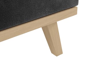 Copenhagen 5-seters Høyrevendt U-formet Sofa med Divan og Sjeselong i Fløyel - Mørk grå - Møbler - Sofaer - U-sofa