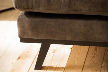 Copenhagen 5-seters Høyrevendt U-formet Sofa med Divan og Sjeselong i Kunstlær - Mørk grå - Møbler - Sofaer - U-sofa