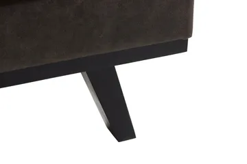 Copenhagen 5-seters Høyrevendt U-formet Sofa med Divan og Sjeselong i Kunstlær - Mørk grå - Møbler - Sofaer - U-sofa