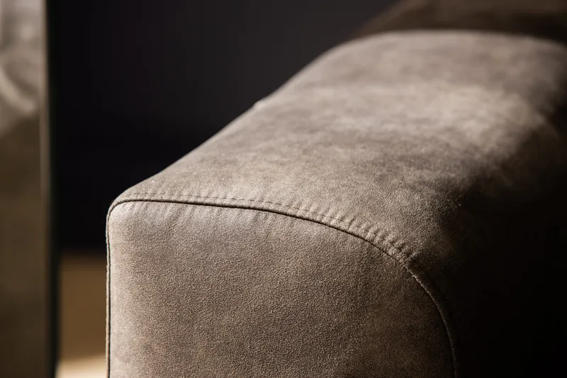 Copenhagen 5-seters Høyrevendt U-formet Sofa med Divan og Sjeselong i Kunstlær - Mørk grå - Møbler - Sofaer - U-sofa