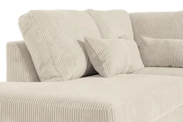 Copenhagen 5-seters Høyrevendt U-formet Sofa med Divan og Sjeselong i Manchester - Beige - Møbler - Sofaer - U-sofa