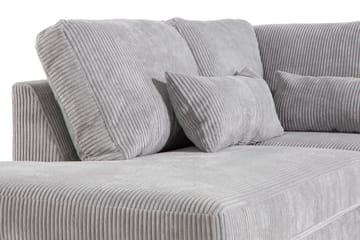 Copenhagen 5-seters Høyrevendt U-formet Sofa med Divan og Sjeselong i Manchester - Lys grå - Møbler - Sofaer - U-sofa