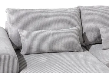 Copenhagen 5-seters Høyrevendt U-formet Sofa med Divan og Sjeselong i Manchester - Lys grå - Møbler - Sofaer - U-sofa