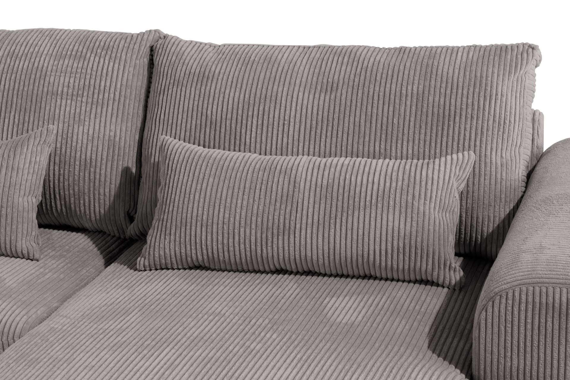 Copenhagen 5-seters Høyrevendt U-formet Sofa med Divan og Sjeselong i Manchester - Mørk grå - Møbler - Sofaer - U-sofa