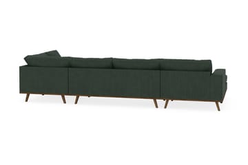 Copenhagen 5-seters Høyrevendt U-formet Sofa med Divan og Sjeselong i Manchester - Mørk grønn - Møbler - Sofaer - U-sofa
