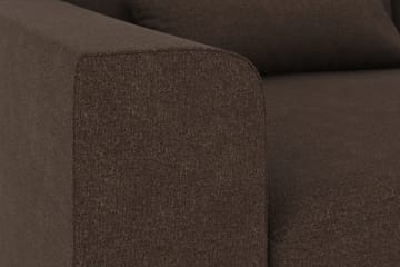 Copenhagen 5-seters Høyrevendt U-formet Sofa med Divan og Sjeselong i Stoff - Brun - Møbler - Sofaer - U-sofa