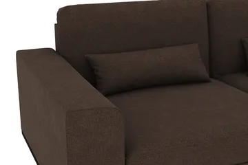 Copenhagen 5-seters Høyrevendt U-formet Sofa med Divan og Sjeselong i Stoff - Brun - Møbler - Sofaer - U-sofa