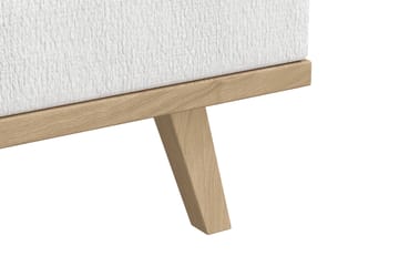 Copenhagen 5-seters Høyrevendt U-formet Sofa med Divan og Sjeselong i Stoff - Hvit - Møbler - Sofaer - U-sofa