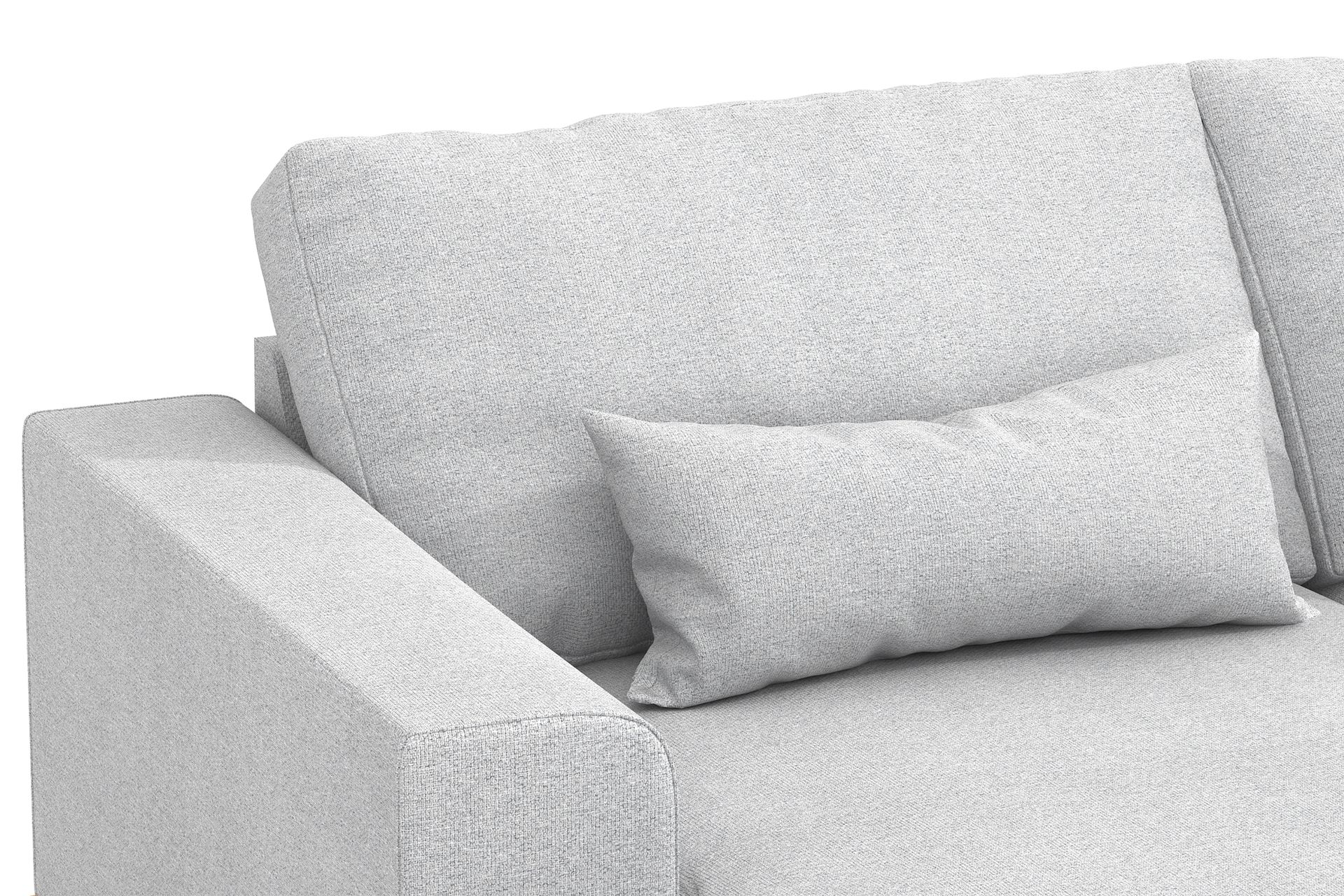 Copenhagen 5-seters Høyrevendt U-formet Sofa med Divan og Sjeselong i Stoff - Lys grå - Møbler - Sofaer - U-sofa