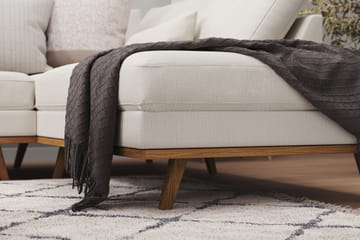 Copenhagen 5-seters Høyrevendt U-formet Sofa med Divan og Sjeselong i Stoff - Lys grå - Møbler - Sofaer - U-sofa