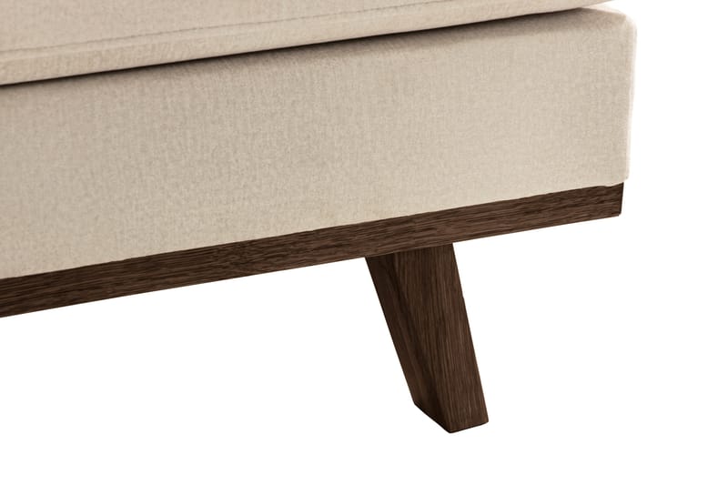 Copenhagen 5-seters Venstrevendt U-formet Large Sofa med Divan og Sjeselong i Fløyel - Beige - Møbler - Sofaer - U-sofa