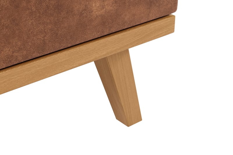 Copenhagen 5-seters Venstrevendt U-formet Large Sofa med Divan og Sjeselong i Kunstlær - Brun - Møbler - Sofaer - U-sofa
