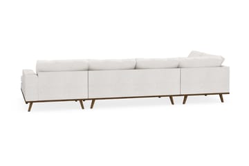 Copenhagen 5-seters Venstrevendt U-formet Sofa med Divan og Sjeselong i Bouclé - Hvit - Møbler - Sofaer - U-sofa