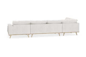 Copenhagen 5-seters Venstrevendt U-formet Sofa med Divan og Sjeselong i Bouclé - Hvit - Møbler - Sofaer - U-sofa