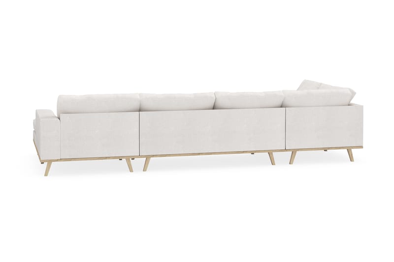 Copenhagen 5-seters Venstrevendt U-formet Sofa med Divan og Sjeselong i Bouclé - Hvit - Møbler - Sofaer - U-sofa