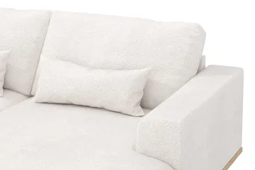 Copenhagen 5-seters Venstrevendt U-formet Sofa med Divan og Sjeselong i Bouclé - Hvit - Møbler - Sofaer - U-sofa