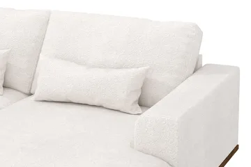 Copenhagen 5-seters Venstrevendt U-formet Sofa med Divan og Sjeselong i Bouclé - Hvit - Møbler - Sofaer - U-sofa