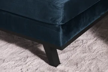 Copenhagen 5-seters Venstrevendt U-formet Sofa med Divan og Sjeselong i Fløyel - Blå - Møbler - Sofaer - U-sofa